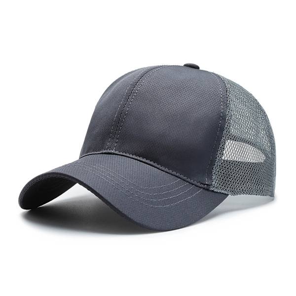 1/2/3 Summer Tunn Polyester Mesh Trucker Hat Justerbar grey 1Set