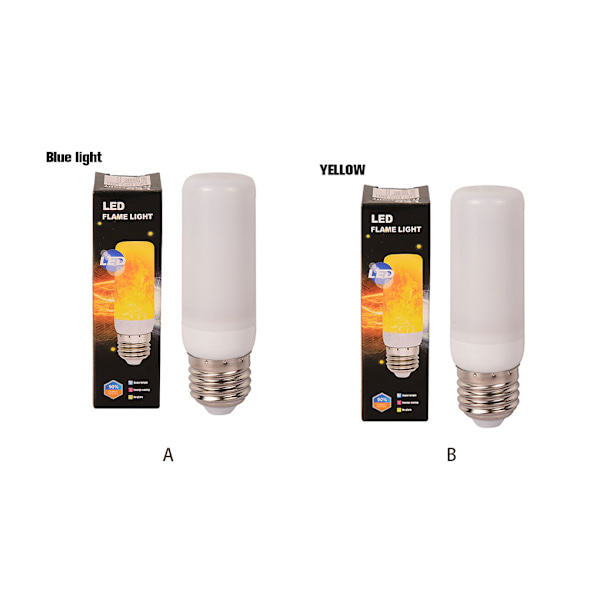1/3/5 LED-flamma glödlampa med 3 ljuslägen för inomhusbruk 3W B22 blue light 5PCS