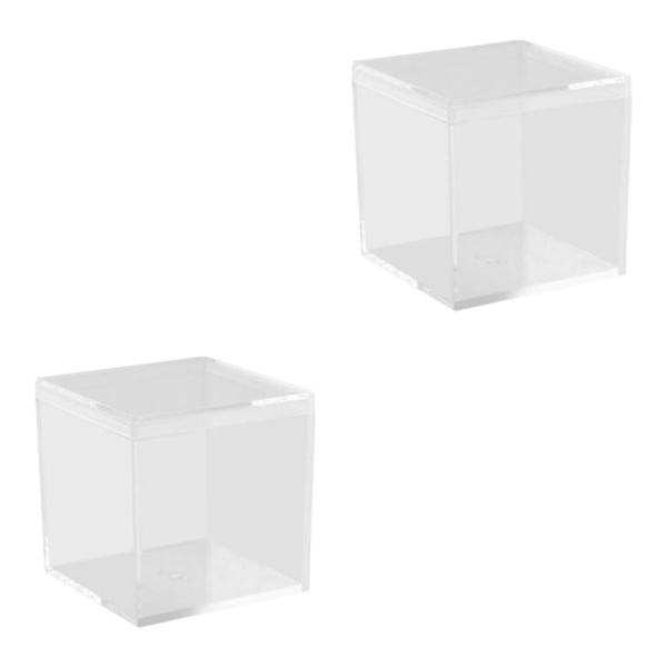 1/2/3/5 Candy Shaped Mini Halsband Organizer Örhängen Halsband Transparent 6*6*6cm 2PCS