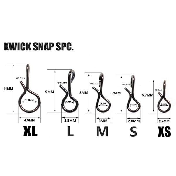 1/3/5 250x Quick Change Snap Flugfiske Connect Clips/krok för 1Set