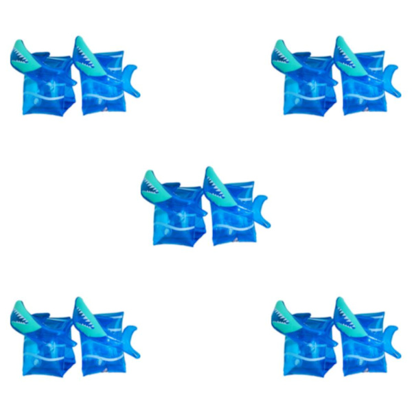 1/2/3/5 2x uppblåsbara armband för barn simärmar flyter Shark 15x15x1cm 5Set