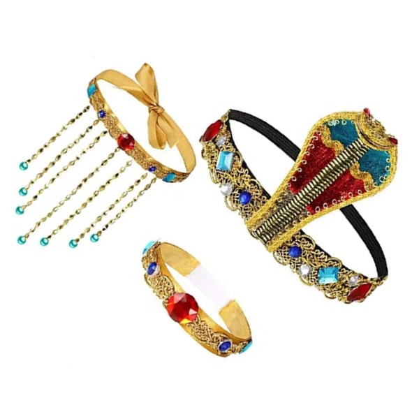 1/2/3 3st Egyptisk kostym för kvinnor Halsband och armband för 1Set