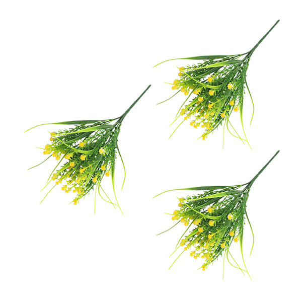 1/2 3x konstgjorda blommor Lågt underhåll inomhus eller utomhus yellow 1Set