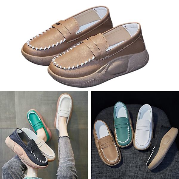 Casual Damskor Bekväma För Slip On Mjuk för Inomhus Khaki Size 37