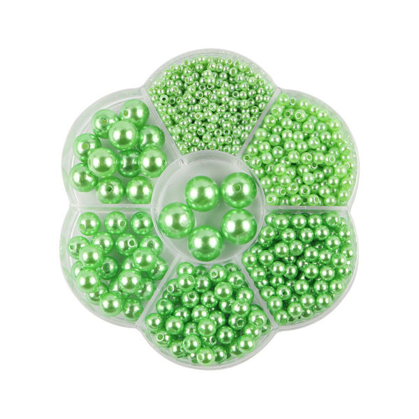 1/2/3/5 1150 stycken DIY-pärlpärlor för att göra vackra smycken green 1 Pc