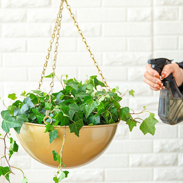 1/2/3 Innovative Garden S Beauty Metall hängande blomkrukor gold S 1 Pc