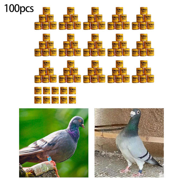 1/2/3/5 100st 8mm 2023 För duvring för de flesta vuxna fåglar Orange Taiwan 100 pcs 1 Pc