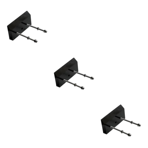 1/2/3/5 Väggmonterad Longboard Display Rack för snygg garage Black 3PCS