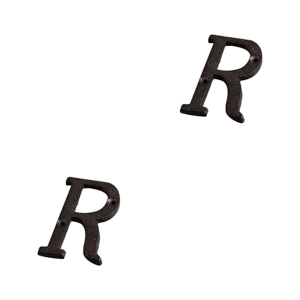 1/2/3/5 metall husnummer plakett Hållbar och rostsäker dörr B17--R 2Set