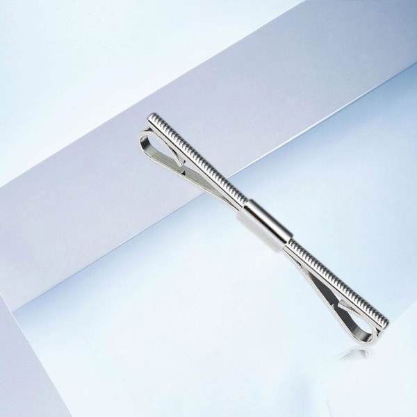 1/2/3 metallskjorta krage Clip Tie krage Bar Pin för unisex silver 5cm 1Set
