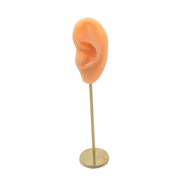 1/2/3 Örhänge Display Stand Human Ear Model Stud Holder Showcase Left Normal Skin Height: 18cm 1Set