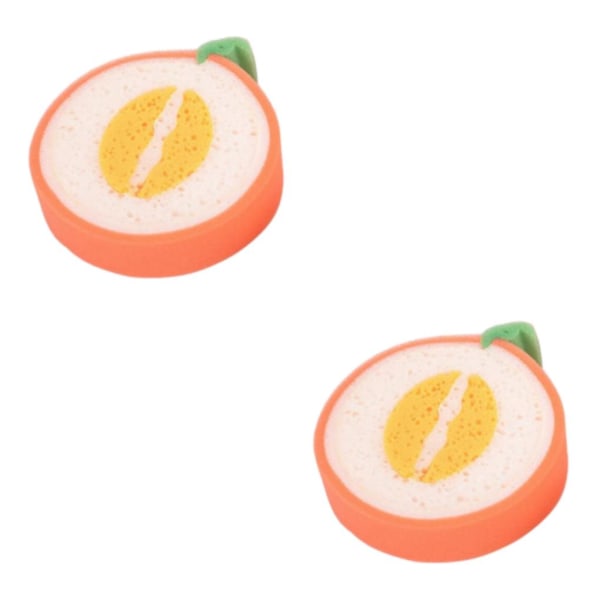 2/3 Cartoon Frukt Barn Bad Rengöringssvamp Svamp Melon 14.5CM 2Set