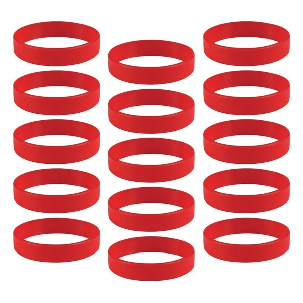 1/2/3/5 15 stycken/förpackning Enkla silikonarmband Modegummi Red 1Set