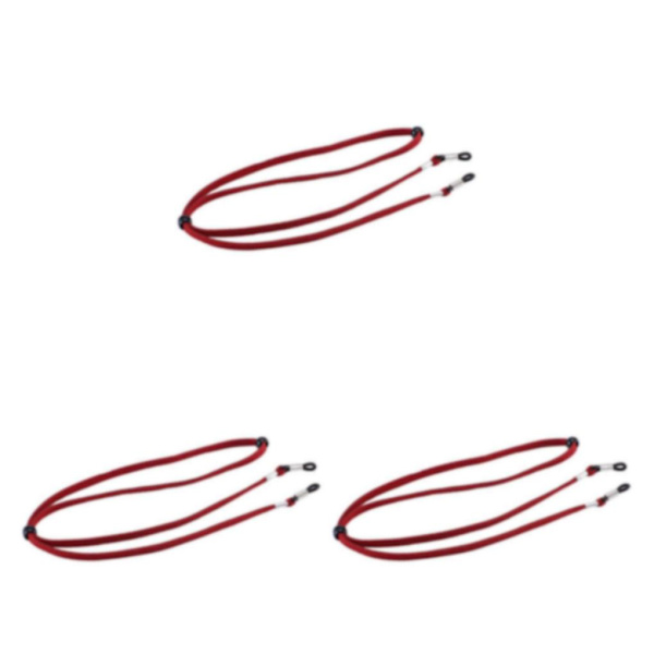 2/3/5 Glasögonrem Non- För Slip Stretchy Universal Rope Red 26.77 Inch 3Set