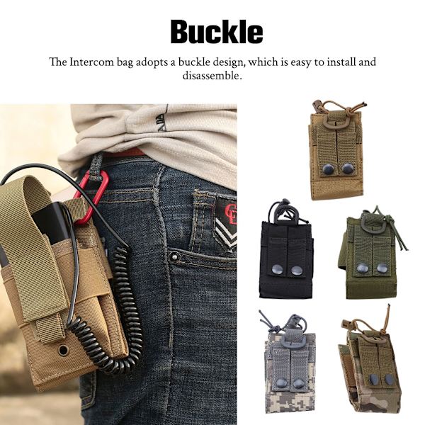 1/2/3/5 Radio Intercom Bag Interphone Magazine Pouch Hunting Grey Camouflage 1 Pc