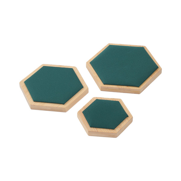 1/2/3 3pack/lot Utsökt Craft Hexagon Armband Display bricka Green 1Set