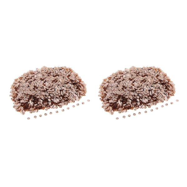 1/2/3 Blommor Lös kopp Paljetter Pailletter Sy Bröllopshantverk Rose Gold 6mm 2Set