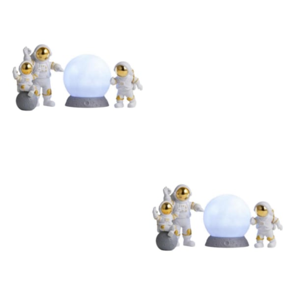 1/2/3/5 4st Astronautfigurer Set Heminredning Söt Sstronaut Gold White 2Set