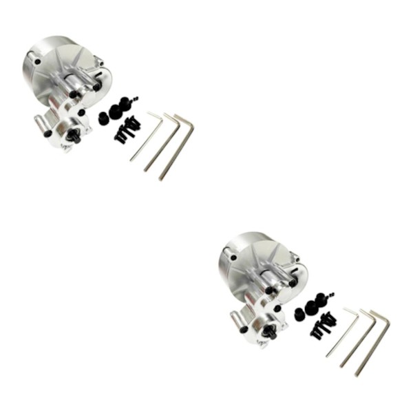 1/2/3/5 Metal Transmission Växellåda Motorväxel För 1/10 Axial Silver 2Set