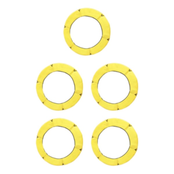 1/2/3/5 Ersättningsdyna för studsmatta säkerhetsstoppningsfjäder Yellow 1.2m 5PCS