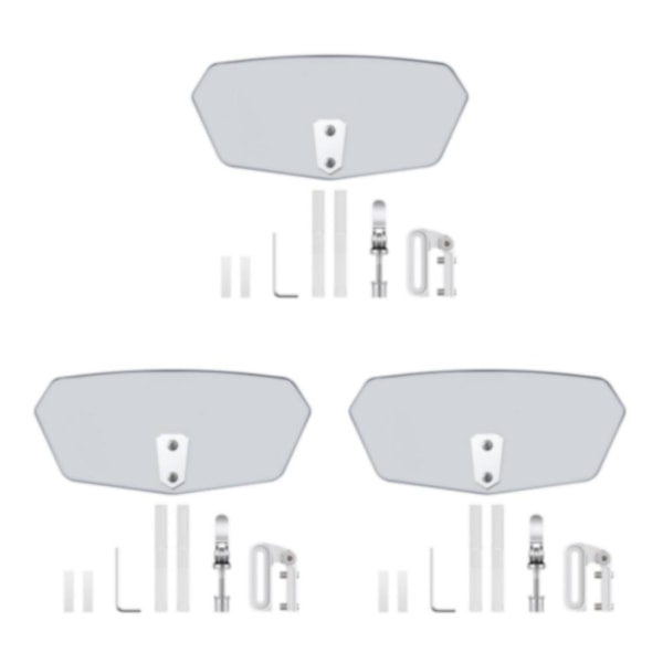 1/3 Akryl Universal Motorcykel Vindavvisare Minimera vind 3PCS