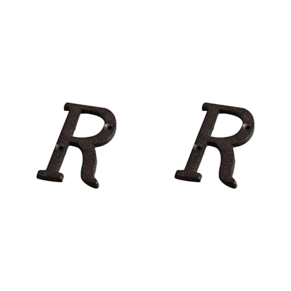 1/2/3/5 metall husnummer plakett Hållbar och rostsäker dörr B17--R 2Set