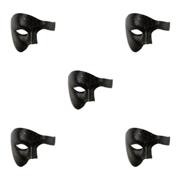 1/2/3/5 Bred appliceringshalva för olika tillfällen halvansikte Black gold dot 5Set