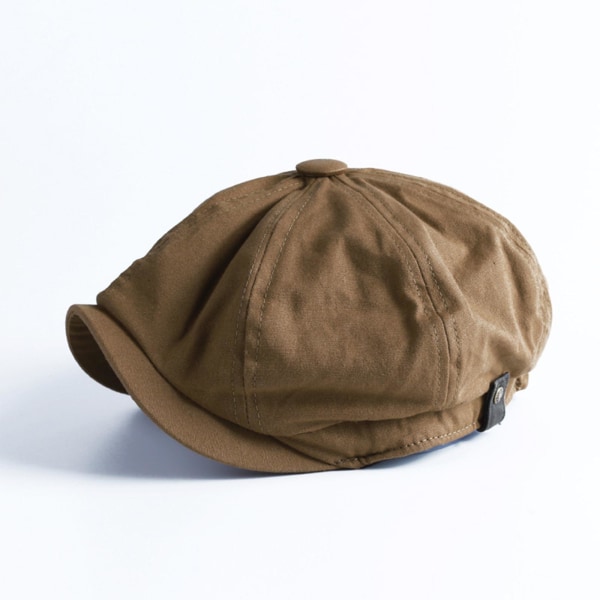 1/2 Andas Herr Newsboy Hat Mjuk 8 Panels Huvudbonad för hösten Brown 4XL 1Set