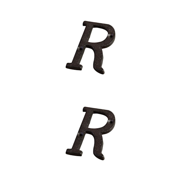 1/2/3/5 metall husnummer plakett Hållbar och rostsäker dörr B17--R 2Set