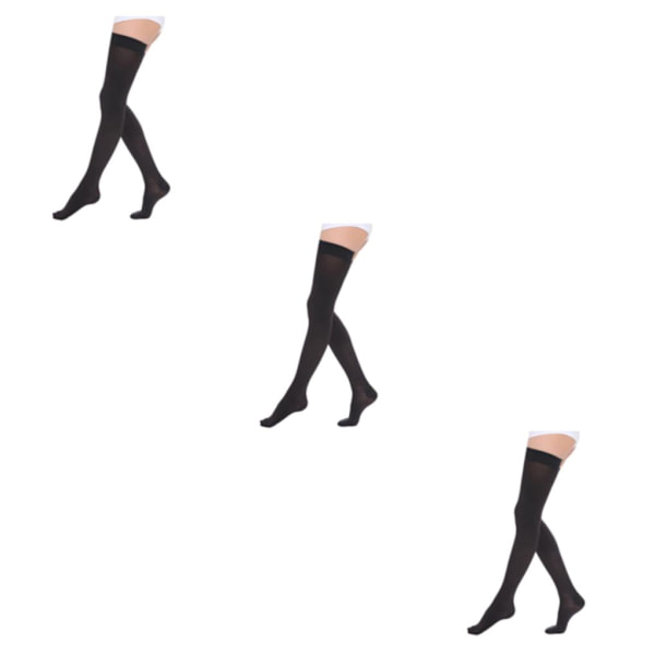 1/2/3 Trendiga och moderiktiga över knästrumpor för Toe wrapping - black M 3Set