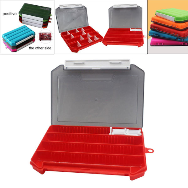1/2/3 karp fiskeredskap Box organizer fiskepärlor Red 20.5x14.5x3cm 1Set