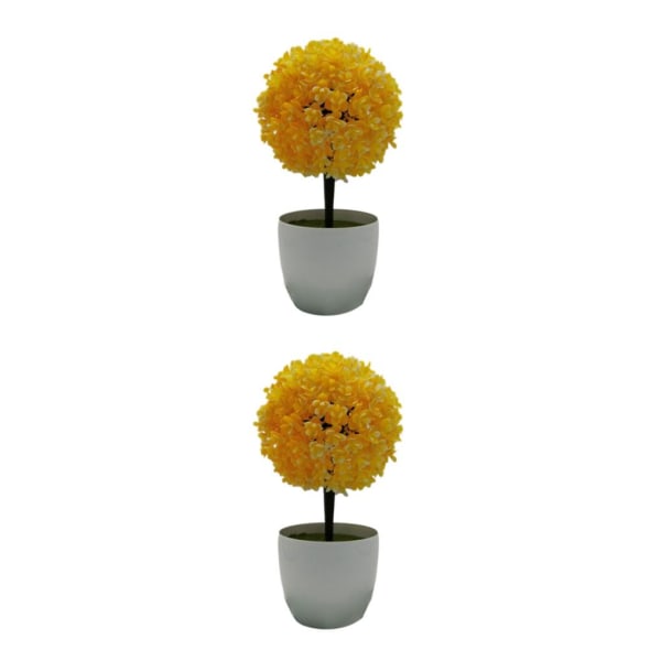 1/2 bred tillämpning konstgjord växt för ett mångsidigt hem yellow 2PCS
