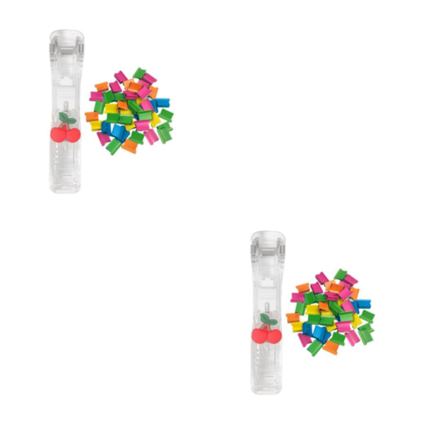 1/2/3 Minihäftapparat Klassrum Liten set Fasta brevpapper Cherry 11.5 x 2.5cm 2Set