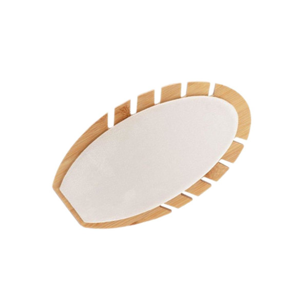 Trä Halsband Staffli Display Stand Hållare Halsband Staffli Display Beige 16 x 27cm