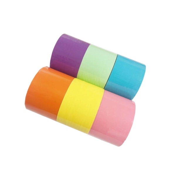 6x Candy Color Tape Rainbow Colors Leksaker för fest vuxenpresenter