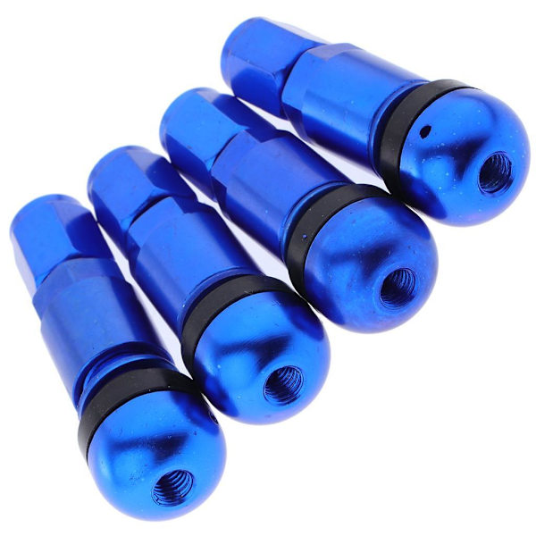 1/2/3/5 4 st Bil Slanglösa Hjul Dammlock Däckventilstammar Blue + Black 1Set