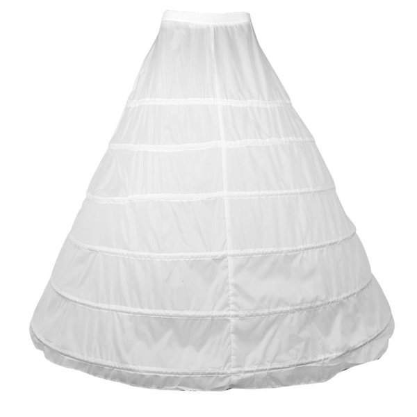 Elegant 6-bågar bröllopsbalklänning Crinoline underkjol