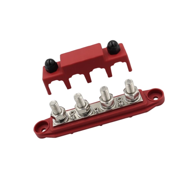 1/2/3 Heavy-Duty Power Distribution Block med cover Red M10 2PCS