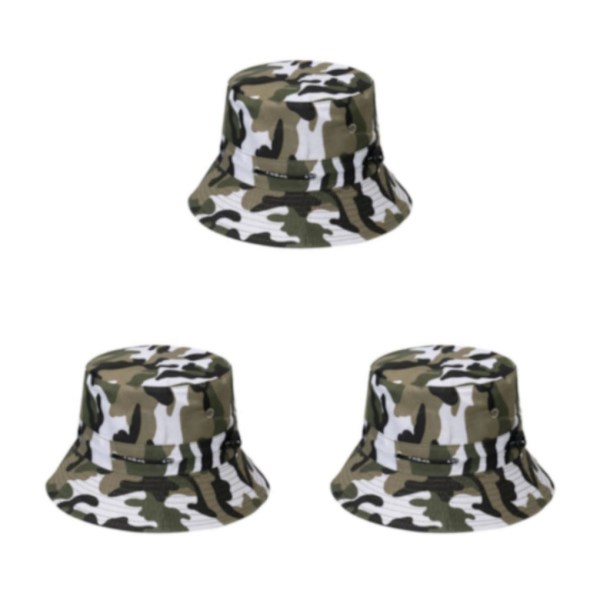 1/2/3/5 Bekväm och andningsbar fiskarehatt för sol disruptive pattern2 58cm 3PCS
