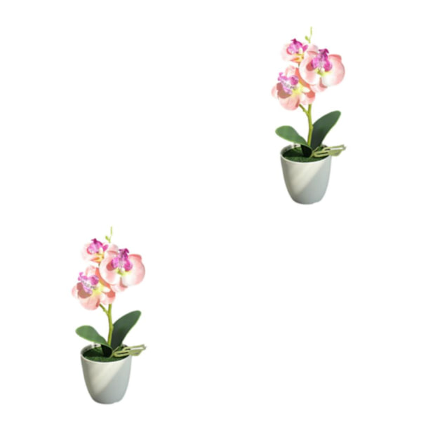 1/2/3/5 Realistiskt utseende Hållbar konstgjord blomma för DIY Pink 2PCS
