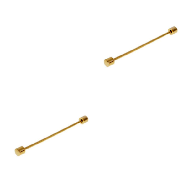 1/2/3/5 Herr Gift Cylinder Skjorta Krage Clip Bar Pin Clip Tie Gold 2Set