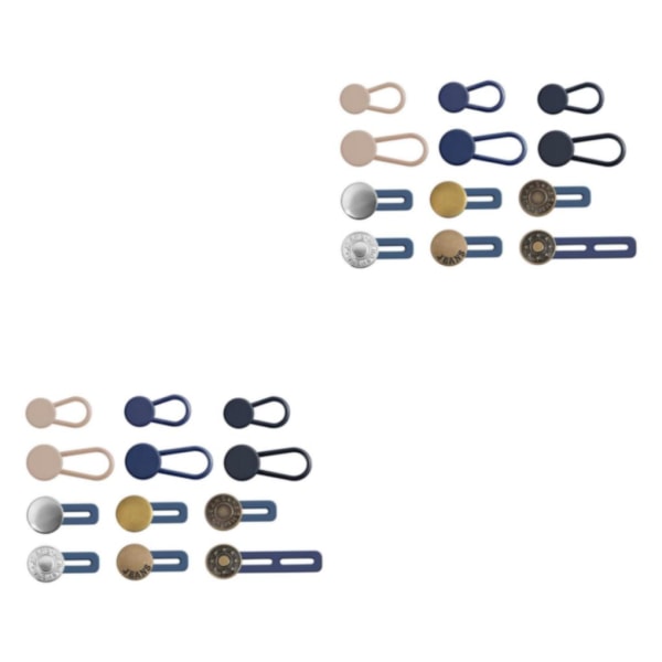 1/2/3 12 delar Byxa Button Extender No Sew Flexibel Osynlig 2Set