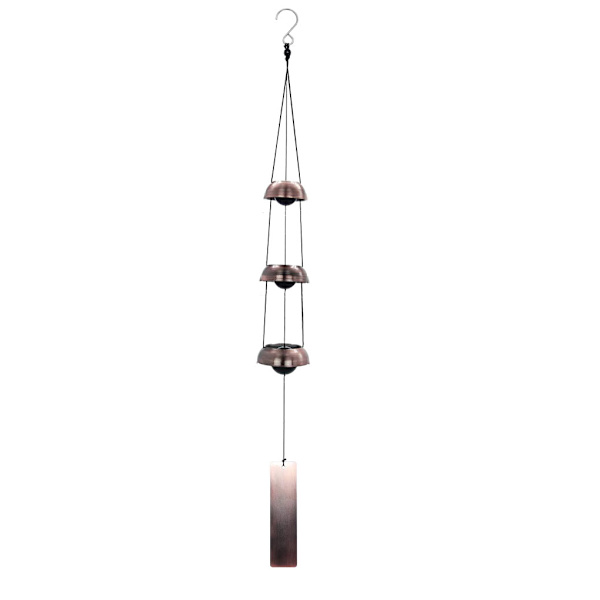 1/2/3/5 Metal Wind Bell med melodiösa klockspel Vackert tillägg 3 Bell Red 1 Pc
