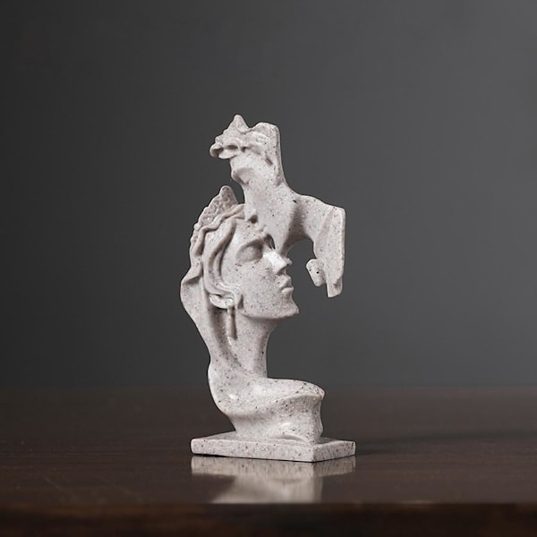 1/2 par kysser staty sovrum heminredning prydnadsfigurer Gray 7.6x3.1x13.4cm 1Set