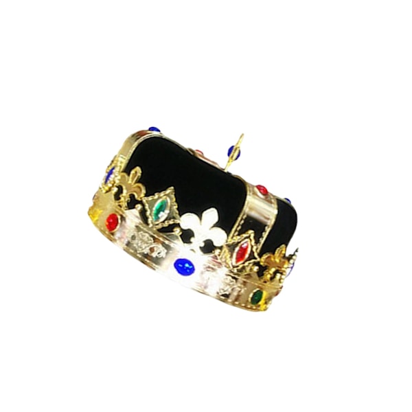 För Royal King För Crown Hat Theme Party Prop King Prince För Black 19 x 10cm
