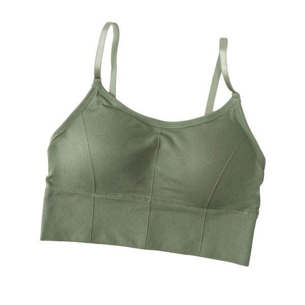 1/2/3/5 Dam Tank Crop Top BH Sexiga Underkläder Underkläder Bralette Green 1 Pc