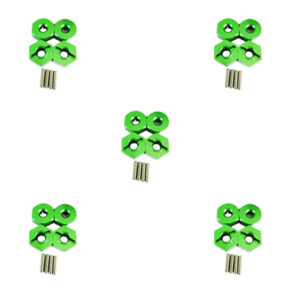 1/2/3/5 4MM hjulfäste för 1/14 LC larvband Hög precision 4MM green 5Set