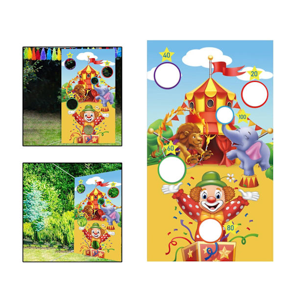 1/2/3 Återanvändbara speluppsättningar Banner Friends Interaction Toss Game Style E 1Set