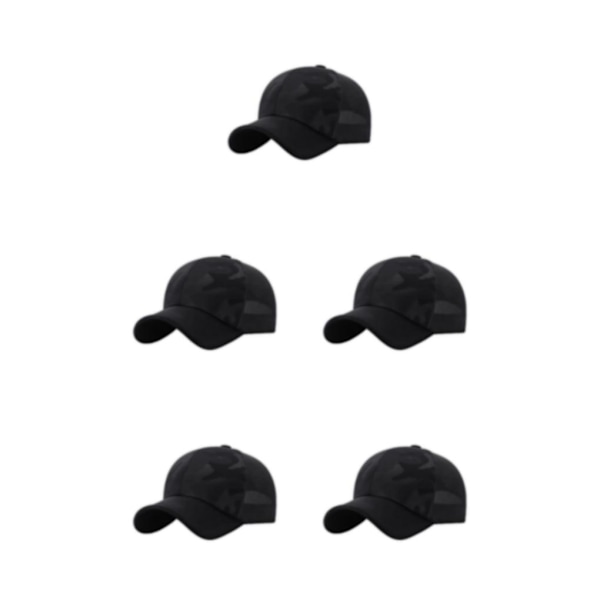 1/2/3/5 solskyddshatt för män Bekväm och justerbar black 5PCS
