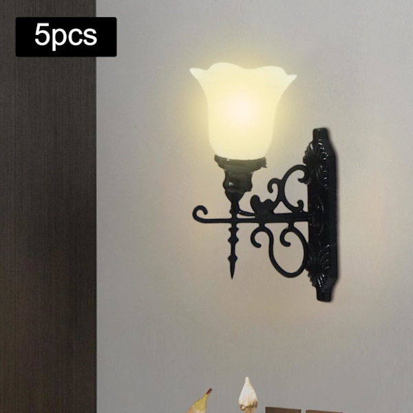 1/2/3/5 5x antik miniatyr vägglampa för gör-det-själv-tillbehör Style D 1Set